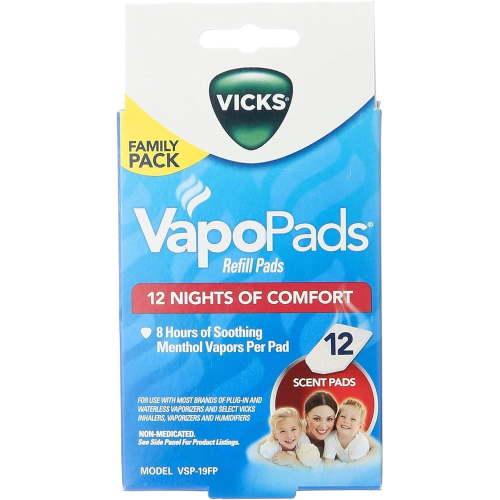 Vicks Vapo Pads Soothing Menthol, Sinus or Allergy Relief, 12 Pack, VSP19FP HSA/FSA Eligible