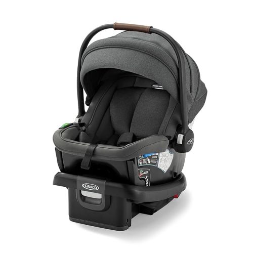 Graco® Gomax Infant Car Seat, Ace, Lightweight, Reclining Rear Facing Car Seat Installs with or Without a Base
