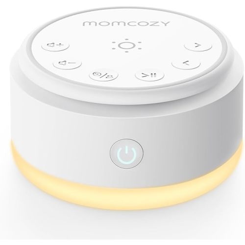 Momcozy Sound Machine for Baby-20 Soothing Sounds & Touch Warm Light Portable White Noise for Kids & Adults for Sleeping Timer and Memory | Ideal Travel Companion & Nursery Must-Have