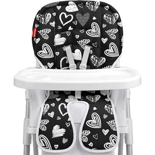 Baby High Chair Cover Replacement, Black Heart
