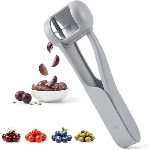 Homnoble Grape Cutter for Toddlers, Stainless Steel Fruit Slicer Tool