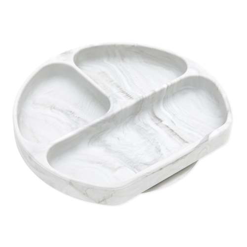 Silicone Suction Plate for Baby & Toddler - Marble | Bumkins Baby