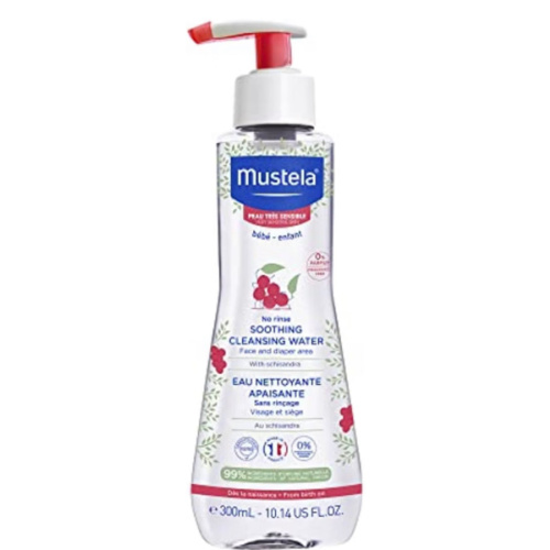 Amazon.com: Mustela Baby Soothing Cleansing Water - No-Rinse Micellar Water for Very Sensitive Skin - with Natural Avocado & Schizandra Berry - Fragrance Free & EWG Verified - 10.14 fl. oz.