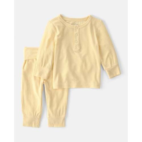 Baby 2-Piece PurelySoft Long-Sleeve Top & Pant Set - Yellow | Carter's