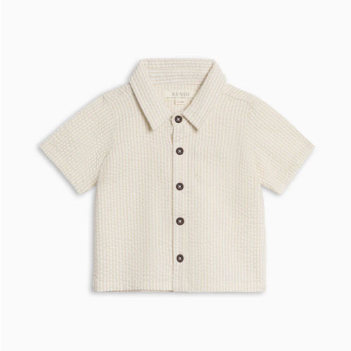 Landon Seersucker Collared Button Down Shirt