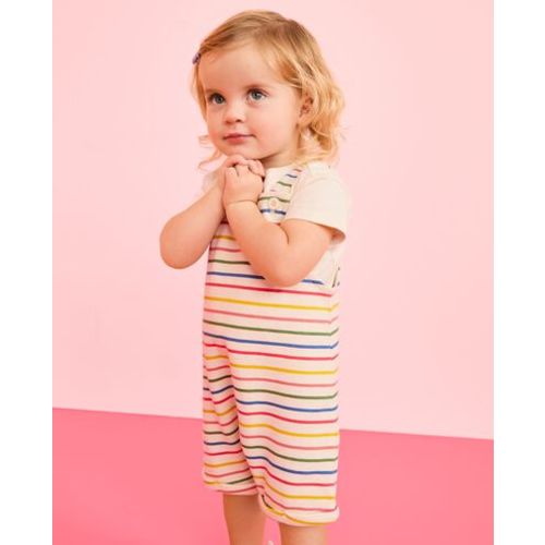 Baby T-Shirt & French Terry Shortalls Set