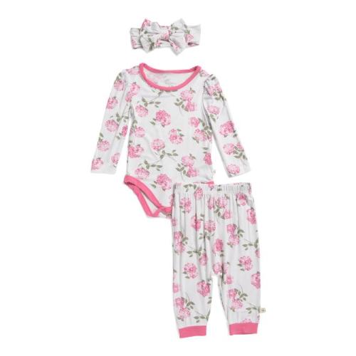 Newborn Girls 3pc Hydrangea Print Bodysuit And Joggers Set | Kids & Baby | TJ Maxx