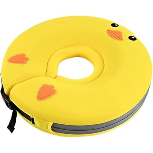 Lightweight Non-Inflatable Baby Pool Float, Safe Leak-Proof Infant Outdoor Swimming Ring, Adjustable Baby Swimming Floatie Bathtub Swim Training (Yellow)