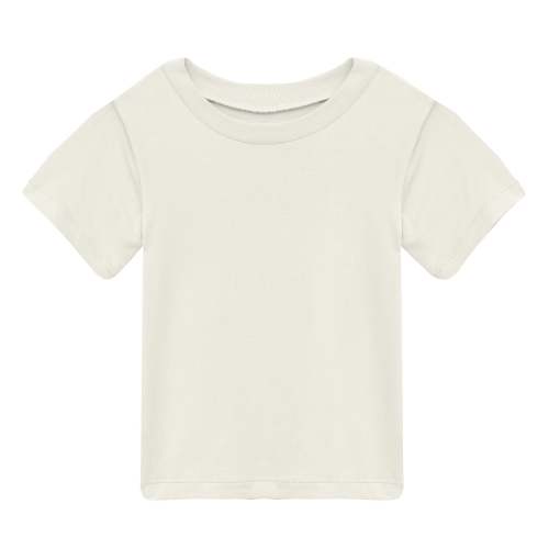 Short Sleeve Easy Fit Crew Neck Tee in Natural