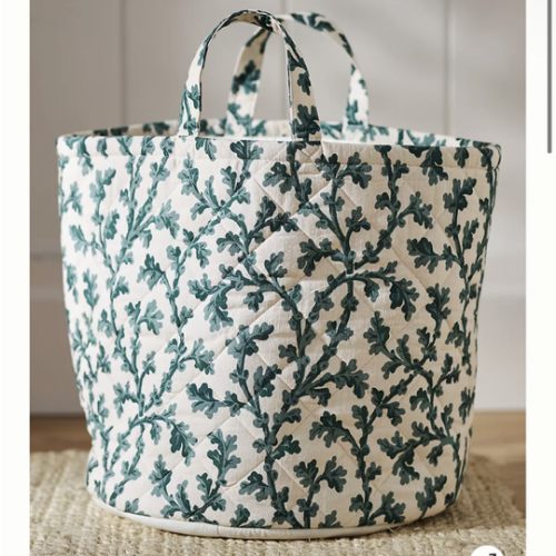 Quilted Block Print Basket | Anthropologie