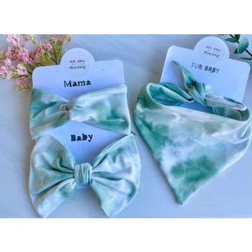 Matching Baby Bow  Dog Bandana  Knotted Headband for Mom - Etsy