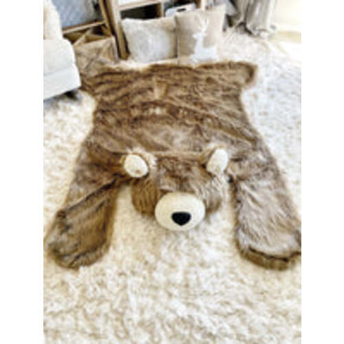 Large Brown Bear Rug for Nursery