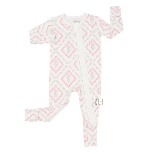 Girls Petite Bloom Ruffle Double Zipper Romper