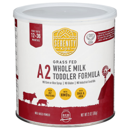 Serenity Kids Grass Fed A2 Whole Milk Toddler Formula