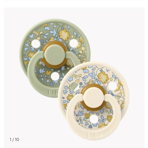 BIBS x LIBERTY Colour Pacifiers 2 Pack Eloise - Sage Mix