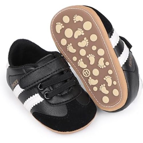 Baby Boys Girls Sneakers Toddler Non-Slip Soft Rubber Sole First Walking Shoes Infant Newborn Crib Dress Shoes