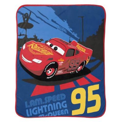 46"X60" Cars Kids' Throw: Lightning McQueen Microfiber Blanket, Multicolor, Machine Washable