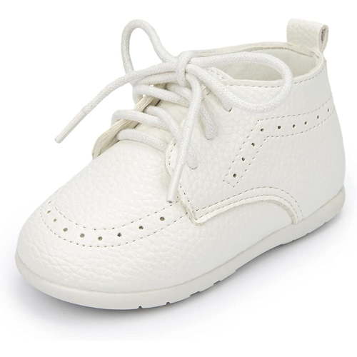 Infant Baby Boy Oxford Shoes PU Leather Loafers Rubber and Soft Sole Wedding Dress Shoes Toddler Girl Baby Walking Shoes