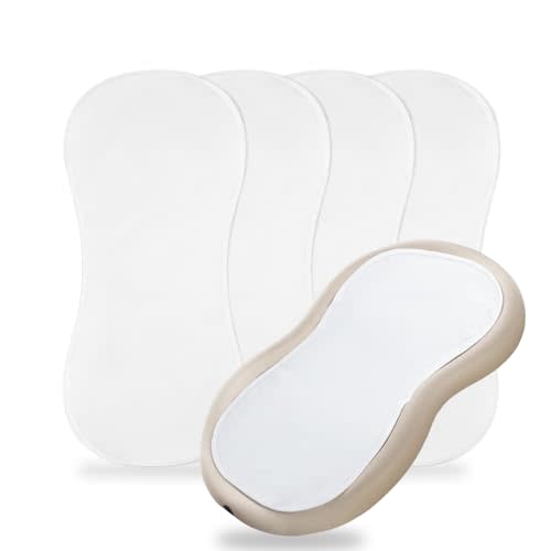 Ndahjahd Thicker 4-Pack Waterproof Changing Pad Liners - Ultra Soft & Absorbent for Baby, Fits Keekaroo Peanut Changer & Standard Pads, Machine Washable, Two-Sided Design (15"x26.5")
