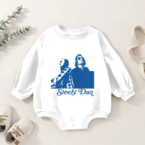 Steely Dan / Retro Yacht Rock Fan Design - Steely Dan - Baby Romper Sweatshirts Kids's 0-3M White sold by Rudder Wordless | SKU 1736393894 | Printerval
