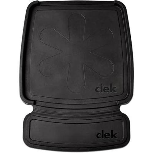 Clek Mat-Thingy Car Seat Protector Featuring LATCH-Compatible Design with Anti-Spill and Compression Damage Protection, Black