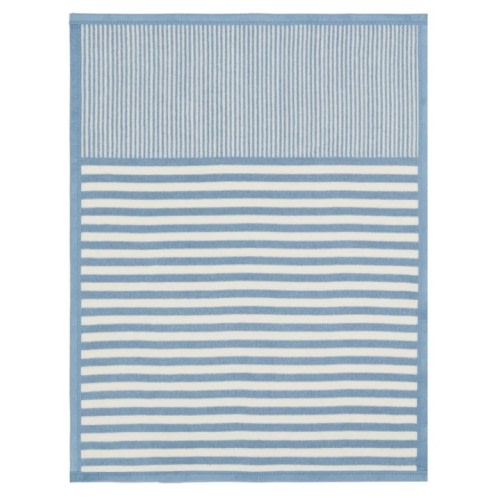 Sweet Pea Stripe Fog Mini Blanket- Blue (Fog)