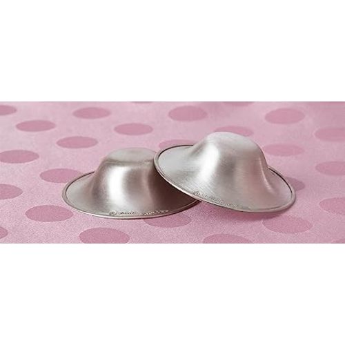 SILVERETTE The Original Silver Nursing Cups, Silverettes Metal Nipple Covers for Breastfeeding, Nursing Shield, 925 Silver Nipple Cover Guards, Soothe and Protect Sore Nipples -Made in Italy - Regular
