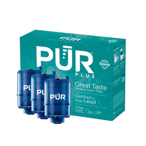 PUR PLUS MineralCore Faucet Water Filter, Lead Reduction, 3-Pack, RF9999-3