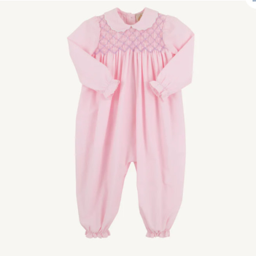 Rigsby Romper - Palm Beach Pink with Worth Avenue White & Palisades Pu