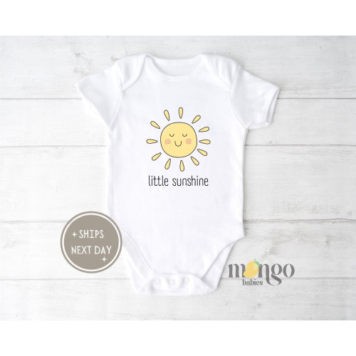 Little Sunshine Baby Onesies® Brand Little Sunshine Outfit for Baby Sunshine Baby Outfit Minimalist Fall Clothing Baby Shower Gift Kids Tee