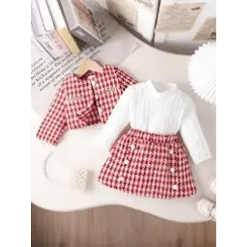 3pcs Baby Girl Plaid Jacket, Turtleneck Sweater - Google Search