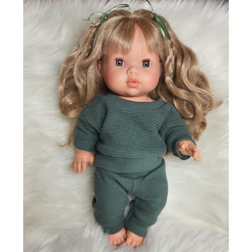 Pine Waffle Knit Minikane / Mini Colettos / Miniland / American Girl Lounge Set