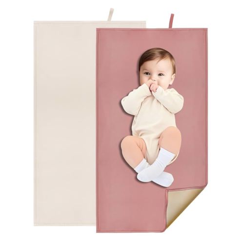 2 Pack Portable Diaper Changing Pad for Baby, Wipeable Baby Changing Mat for Travel or Home, Foldable Mat Fits Perfectly in Diaper Bag (67-13)