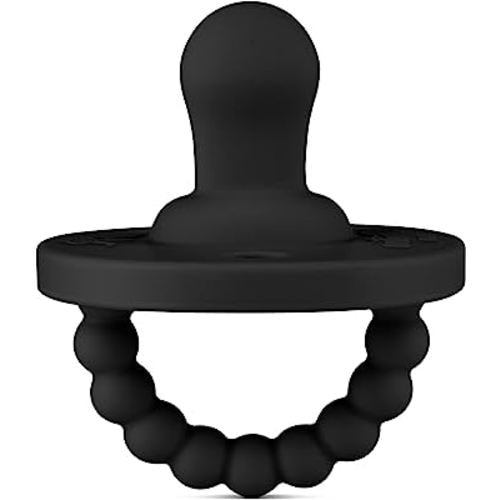 Ryan & Rose Cutie PAT Pacifier Teether (Flat, Black)