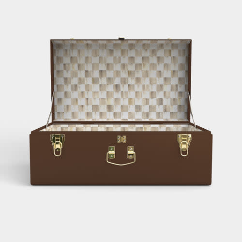 Grand Trunk - Brown - Mocha Check / Embroidery