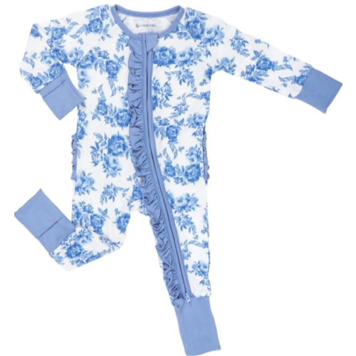 LollyBanks Baby Pajamas, Long Sleeve Baby Romper with 2-Way Zipper, 95% Viscose from Bamboo and 5% Spandex, Infant Sleepers