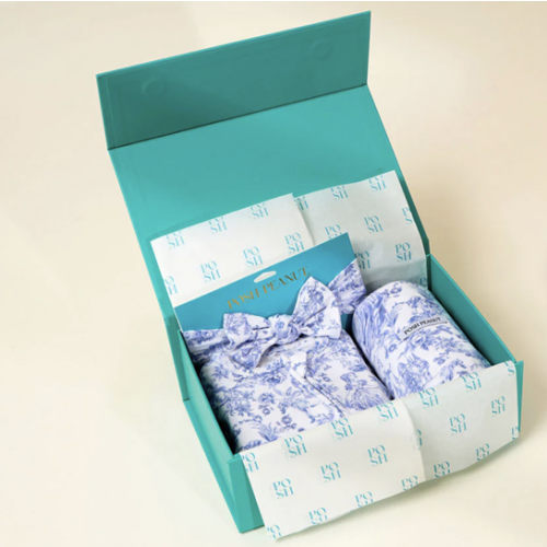 Princess Damask Blue Gift Briar 3pc. Set | Posh Peanut®