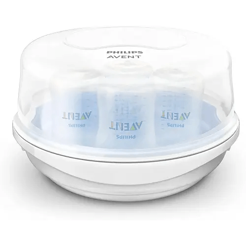 Philips AVENT Microwave Steam Sterilizer for Baby Bottles, Pacifiers, Cups and More, SCF281/05
