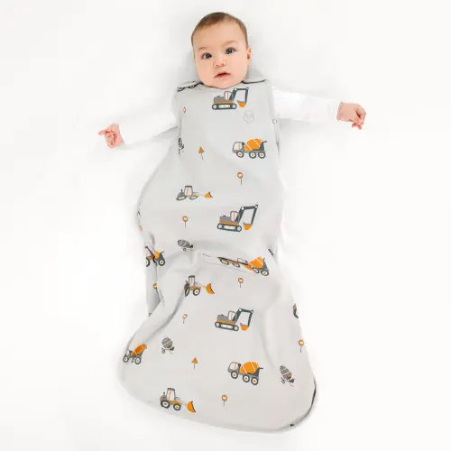 4 Season® Ultimate Baby Sleep Bag, Merino Wool & Organic Cotton, Heavy Machinery