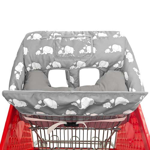Soft Pillow Attached 2-in-1 Cart Cover for , Cotton Padded with Toy Loops & Pockets, Fold'n Roll Style