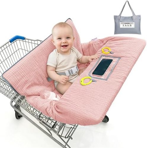 Muslin Shopping Cart Cover for Baby Soft Breathable Full Coverage