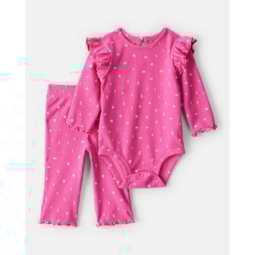 Baby Girl 2-Piece Floral Bodysuit & Pant Set - Pink - Carter's | Carter's