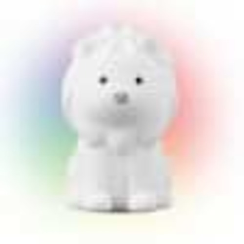 Globe Electric 6.3 in. Rechargeable Leo Lion Multi-Color Changing Integrated LED Silicone Touch Activated Night Light Lamp, White 91004695