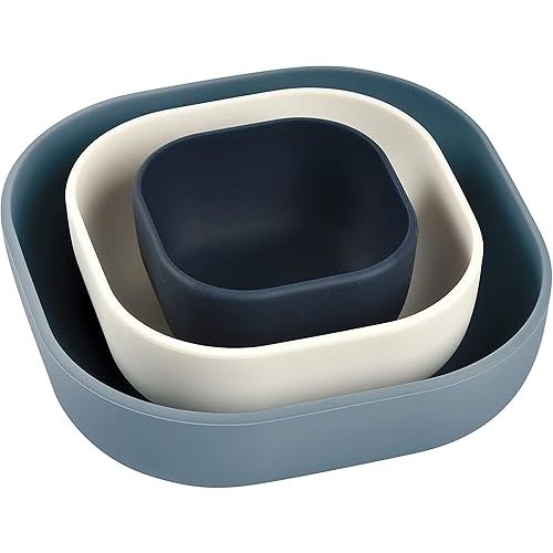 BEABA Silicone Mealtime Nesting Bowls | Midnight
