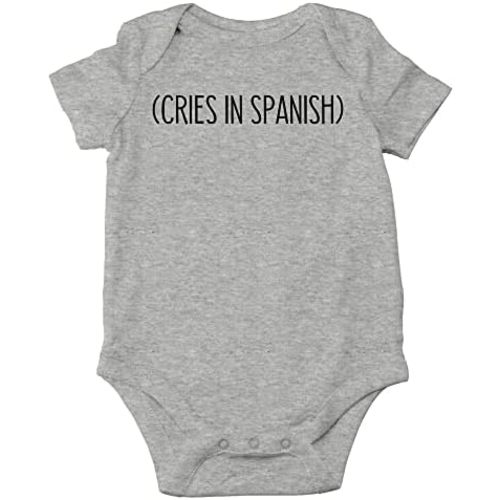 CBTwear Cries in Spanish - Baby Clothes - Funny Newborn Bodysuit Outfits for Boys and Girls