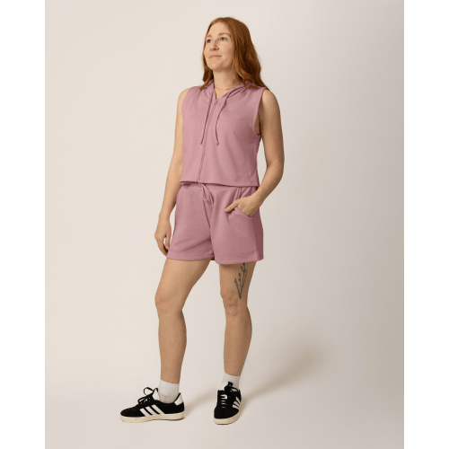 French Terry On the Go Short | French Blue Heather - Kindred Bravely