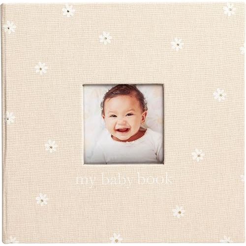 Pearhead Daisy Print First 5 Years Baby Memory Book, 4x6 Photo Insert