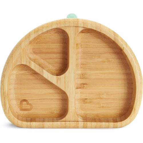 Munchkin® Bambou™ Divided Suction Plate - Eco-Friendly Bamboo Dinnerware for Babies and Toddlers
