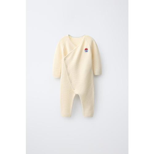 EMBROIDERED HOUSE KNIT JUMPSUIT - Ecru | ZARA United States