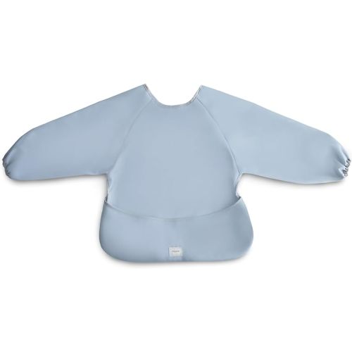 mushie Long Sleeve Baby Bib | Mess Free & Waterproof Fabric for Toddlers | Adjustable Fit for Ages 6-24 Months
